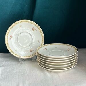 Theodore Haviland Limoges France Rose Saucers London Crookery Co. set of 8